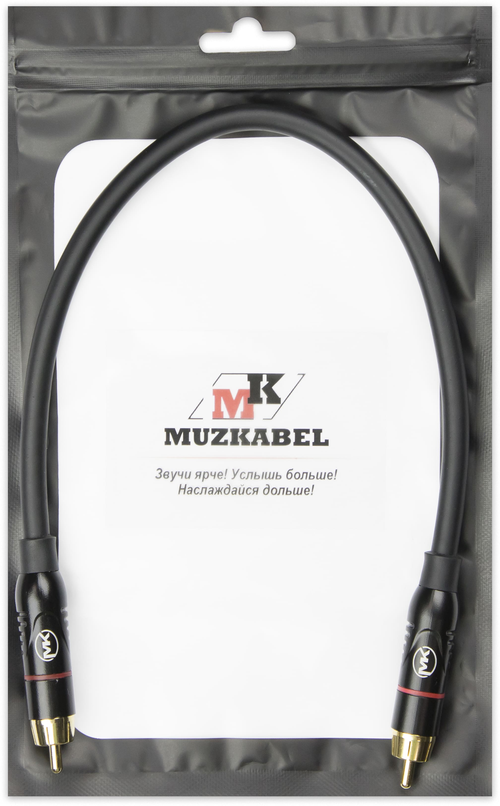 Патч-кабель MUZKABEL RCBIK3P - 0.1 метра, RCA – RCA (Красное кольцо)