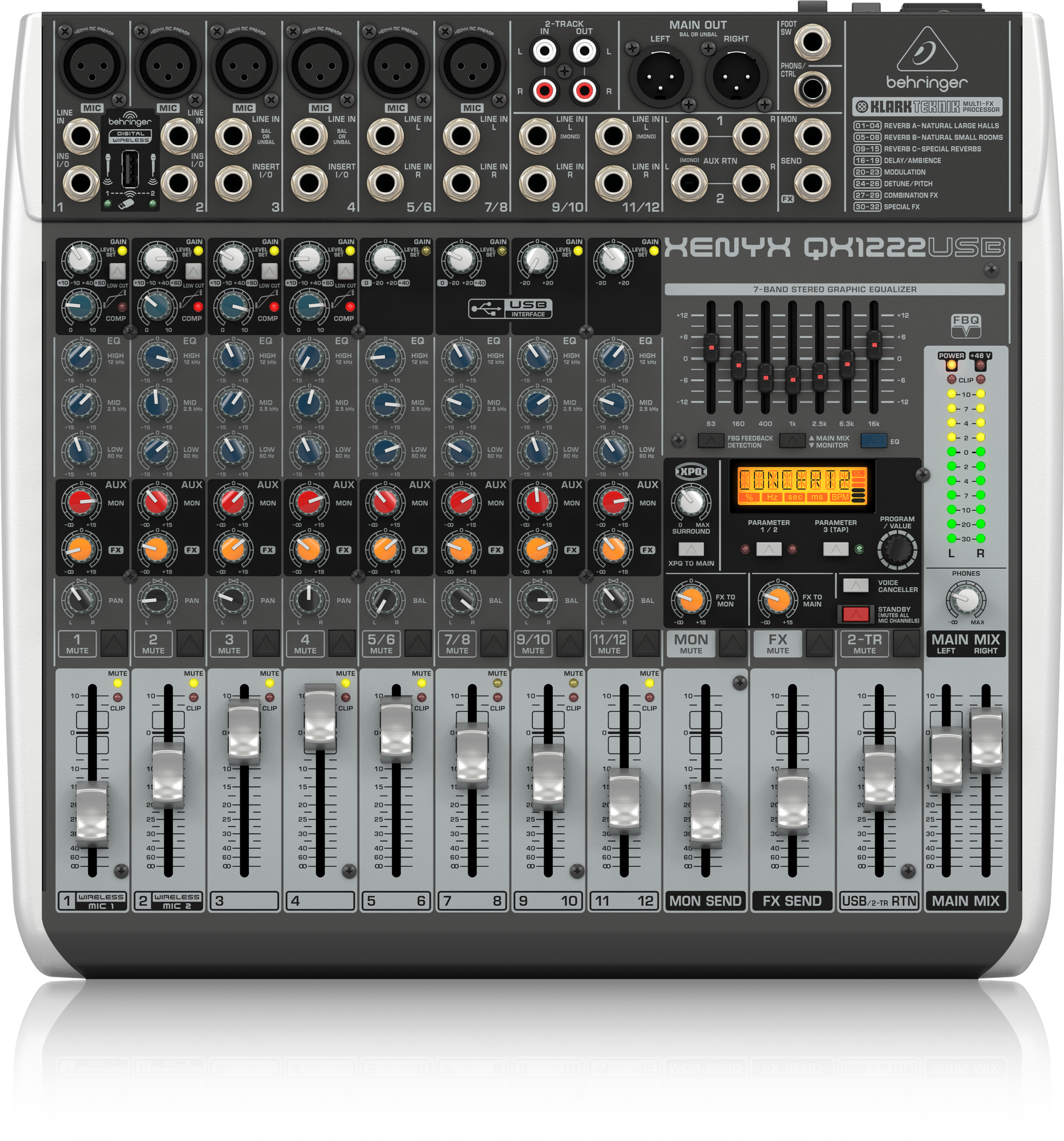 Микшер аналоговый Behringer XENYX QX1222USB