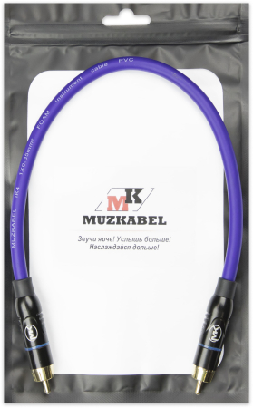 Патч-кабель MUZKABEL RSFIK4VP - 0.15 метра, RCA – RCA (Синее кольцо)