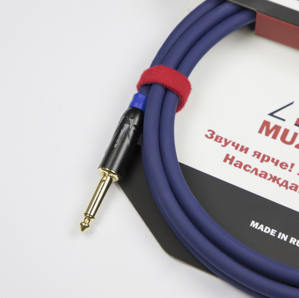 Гитарный кабель MUZKABEL JJFMK1S(RX) - 15 метров, JACK - JACK (Отсечка)