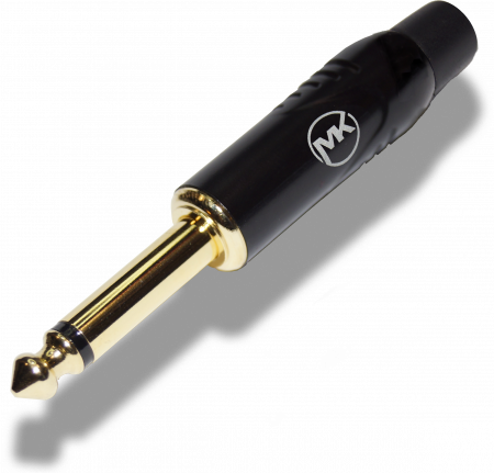 Разъем Jack (mono) MUZKABEL MJ-2G BK