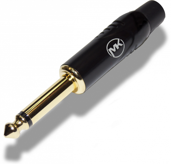 Разъем Jack (mono) MUZKABEL MJ-2G BK