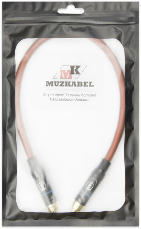 Патч-кабель MUZKABEL RCXMK5BP - 0.1 метра, RCA – RCA (Синее кольцо)