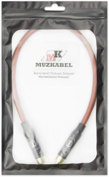 Патч-кабель MUZKABEL RCXMK5BP - 0.15 метра, RCA – RCA (Синее кольцо)