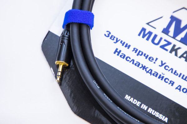 Аудио кабель MUZKABEL MFXMK1B - 1 метр, MINI JACK (3.5) - MINI JACK (3.5)