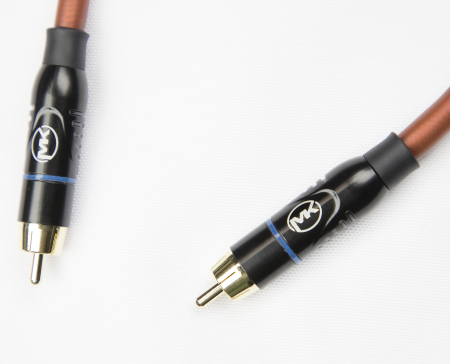 Патч-кабель MUZKABEL RCXMK5BP - 0.1 метра, RCA – RCA (Синее кольцо)