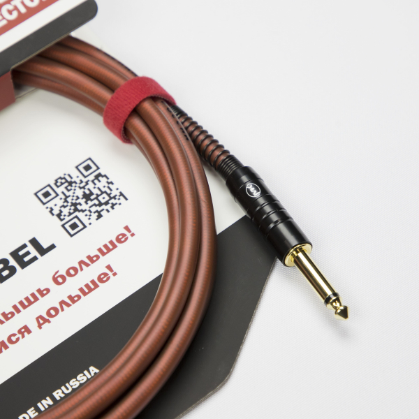 Гитарный кабель MUZKABEL JZMK5B(R) - 1,5 метра, JACK - JACK (Угловой)