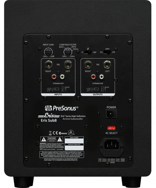 Студийный сабвуфер PreSonus Eris Sub8