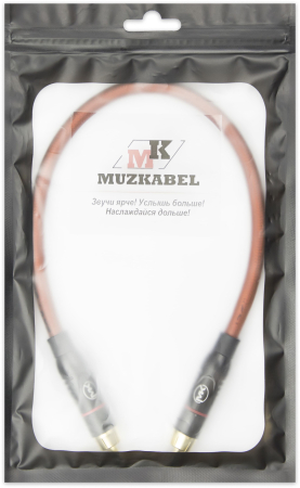 Патч-кабель MUZKABEL RCXMK5BP - 0.1 метра, RCA – RCA (Красное кольцо)