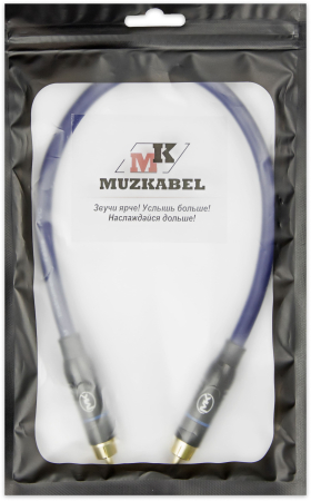 Патч-кабель MUZKABEL RSFIK4SP - 0.1 метра, RCA – RCA (Синее кольцо)