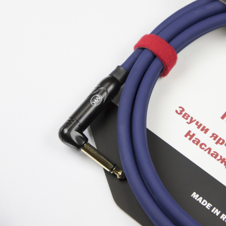 Гитарный кабель MUZKABEL JJFMK1S(R) - 15 метров, JACK - JACK (Угловой)