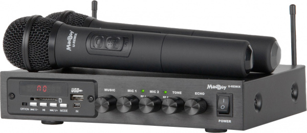 Микшер с двумя радиомикрофонами Madboy U-REMIX