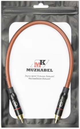 Патч-кабель MUZKABEL RCXMK5BP - 0.1 метра, RCA – RCA (Красное кольцо)