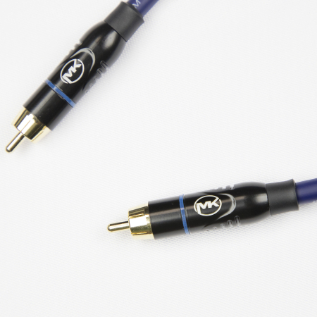 Патч-кабель MUZKABEL RSFIK4SP - 0.1 метра, RCA – RCA (Синее кольцо)