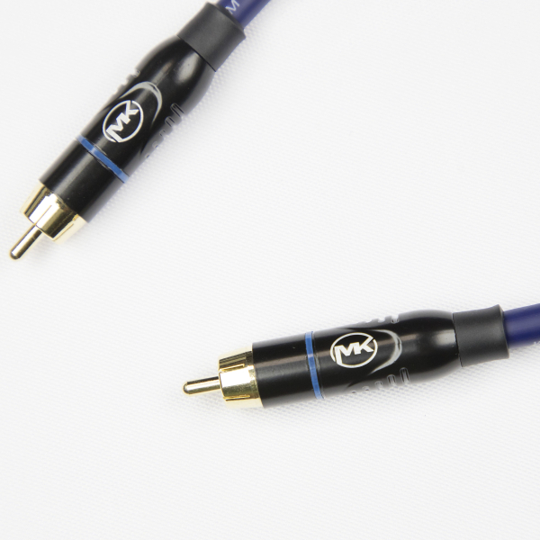 Патч-кабель MUZKABEL RSFIK4SP - 0.15 метра, RCA – RCA (Синее кольцо)