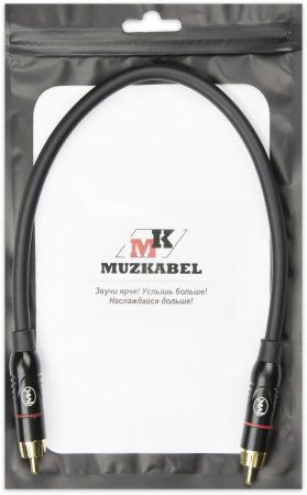 Патч-кабель MUZKABEL RSCMK3P - 0.2 метра, RCA – RCA (Красное кольцо)