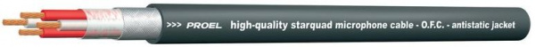 Микрофонный кабель - PROEL QUAD400, 4 Х 0.22 мм², Чёрный