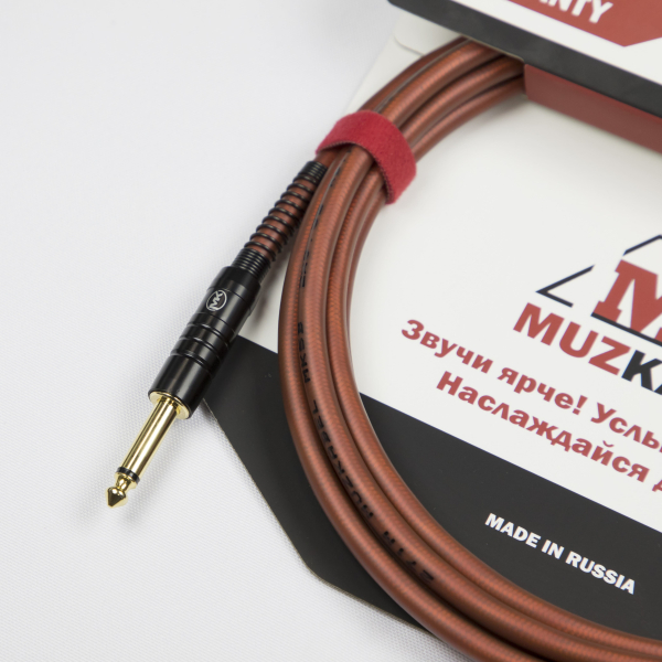 Гитарный кабель MUZKABEL AXSMK5B - 1,5 метра, JACK (моно) - XLR (папа)