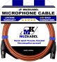Микрофонный кабель MUZKABEL XXSMK5B - 1,5 метра, XLR - XLR
