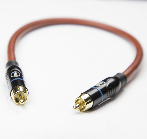 Патч-кабель MUZKABEL RCXMK5BP - 0.15 метра, RCA – RCA (Синее кольцо)