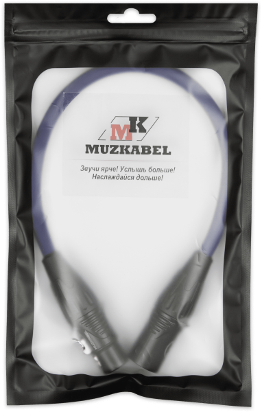 Патч-кабель MUZKABEL XXSMK5SP - 0.1 метра, XLR - XLR