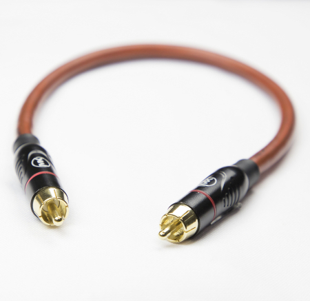 Патч-кабель MUZKABEL RCXMK5BP - 0.1 метра, RCA – RCA (Красное кольцо)